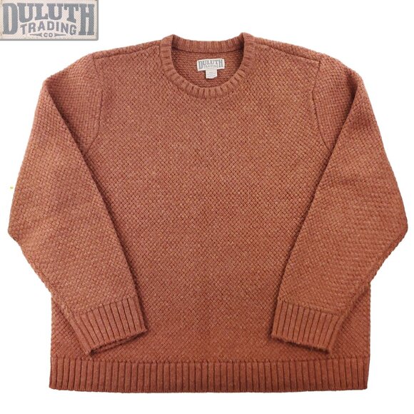 Duluth Trading Shetland Wool Sweater Knit Textured Crew 22416 Men's 3XL - Picture 1 of 10